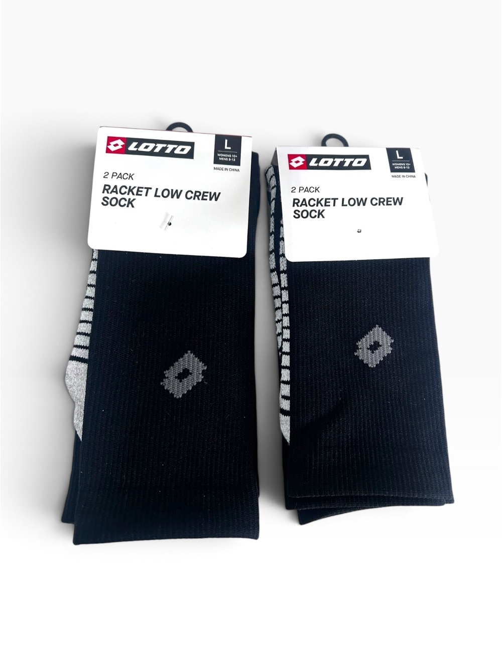 Lotto Racket Low Crew Performance Socks 4 Pack NWT Unisex L M 8-13 W 10+